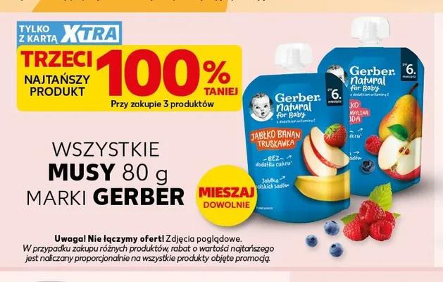 Musy 80 g marki Gerber promocja w Kaufland