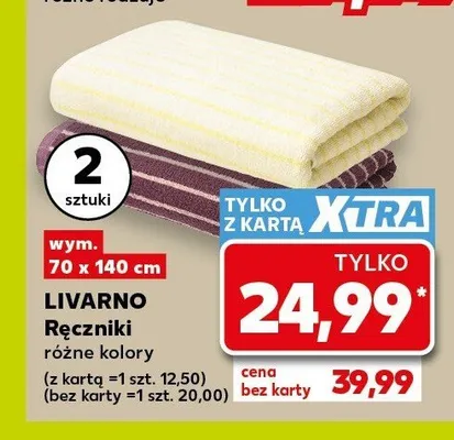Ręczniki Livarno 2-pak promocja w Kaufland