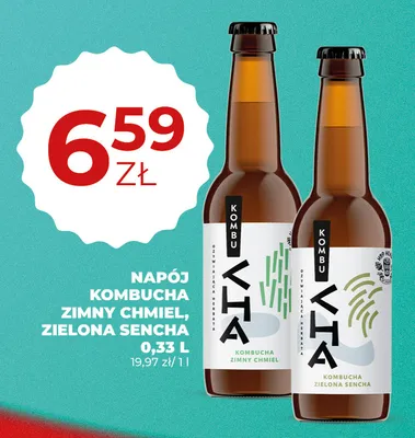 Napój Kombucha Vita Zimny Chmiel promocja w Duży Ben