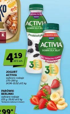 Jogurt Activia suszona śliwka promocja w Groszek