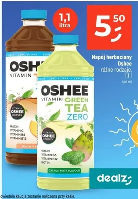 Napój herbaciany Oshee Vitamin Green Tea promocja w Dealz