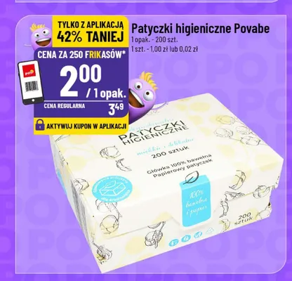 Patyczki higieniczne Povabe promocja w POLOmarket