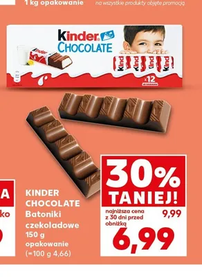 Batoniki czekoladowe Kinder Chocolate promocja w Kaufland