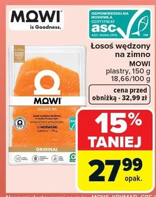 Łosoś wędzony na zimno promocja w Carrefour Market