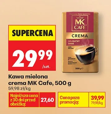Kawa mielona crema promocja w Biedronka