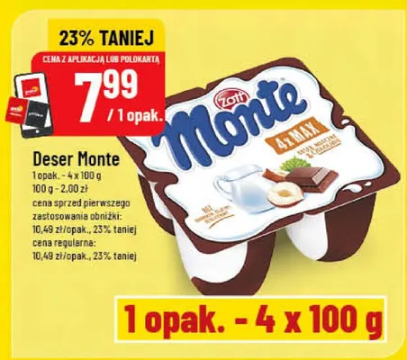 Deser Monte Zott 4x MAX promocja w POLOmarket
