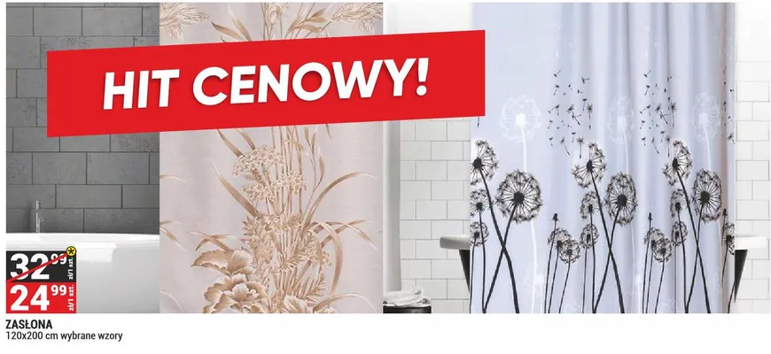 Zasłona 120x200 cm wybrane wzory promocja w Merkury Market