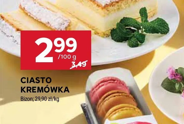 Ciasto kremówka Bizon promocja w Stokrotka
