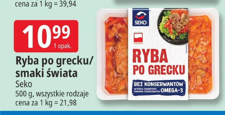 Ryba po grecku Seko promocja w Leclerc