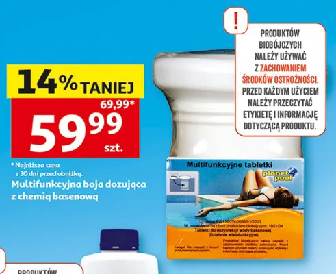 Multifunkcyjna boja dozująca z chemią basenową Planet Pool promocja w Auchan