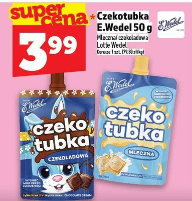 Czekotubka mleczna czekoladowa E.Wedel Lotte Wedel promocja w TOPAZ