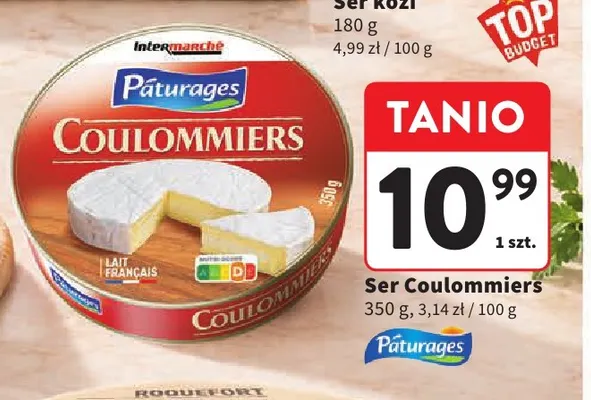 Ser Coulommiers Pâturages promocja w Intermarche