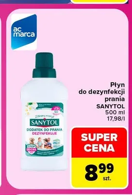 Płyn do dezynfekcji prania Sanytol promocja w Carrefour Market