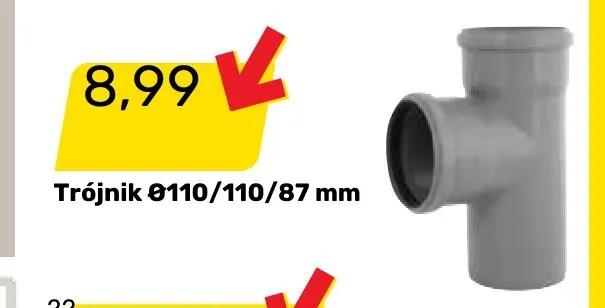 Trójnik Ø110/110/87 mm promocja w Bricomarche
