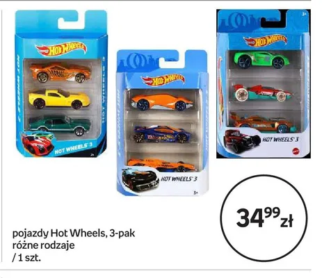 Pojazdy Hot Wheels 3-pak promocja w Empik