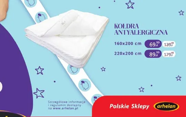Kołdra antyalergiczna 160x200 cm Pen Pol promocja w Arhelan