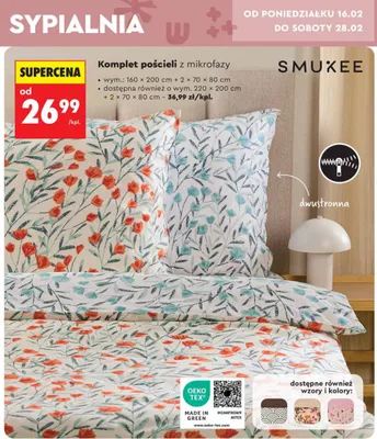 Komplet pościeli z mikrofazy promocja w Biedronka