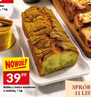Babka z metra waniliowa z matchą Białecki promocja w Twój Market