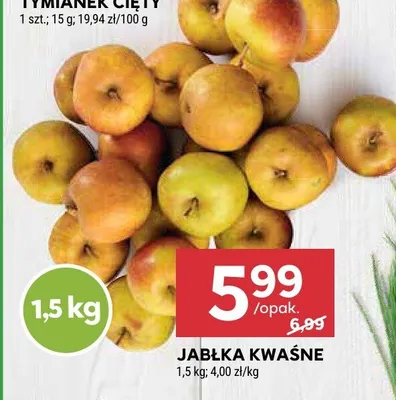 Jabłka kwaśne promocja w Stokrotka