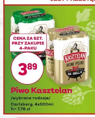 Piwo Kasztelan Jasne Pełne 4-pak 500ml promocja w Bliski