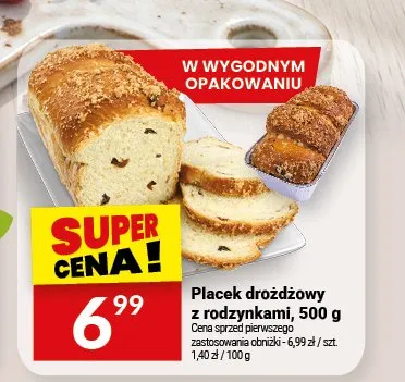Placek drożdżowy z rodzynkami Białecki promocja w Twój Market