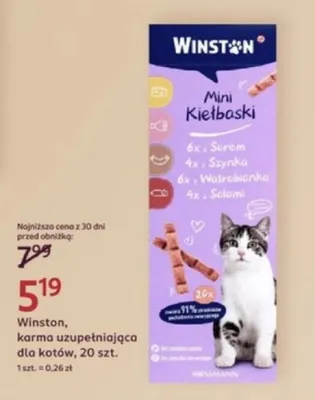 Karma uzupełniająca dla kotów Winston promocja w Rossmann