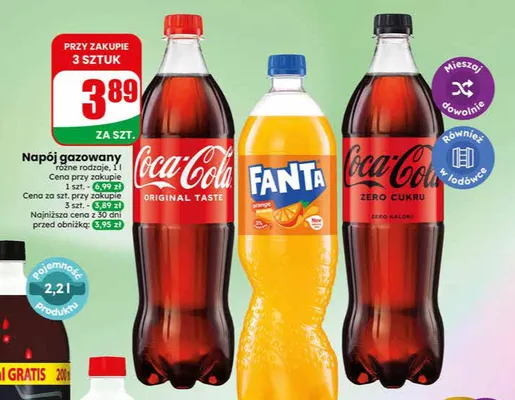Napój gazowany coca cola original taste promocja w Dino