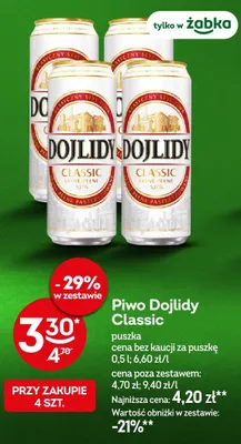 Piwo Dojlidy Classic promocja w Żabka
