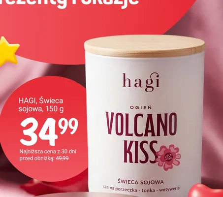 Świeca sojowa Volcano Kiss promocja w Rossmann