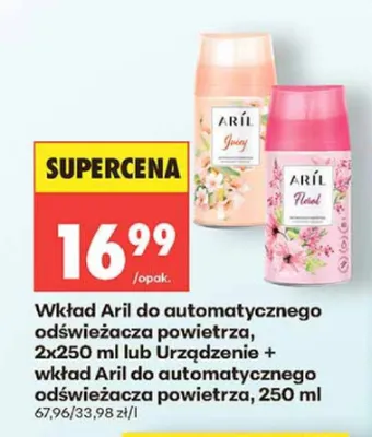 Wkład do automatycznego odświeżacza powietrza Aril promocja w Biedronka