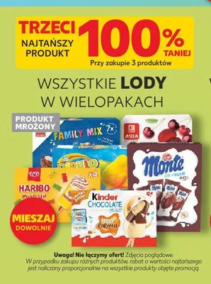 Lody w wielopaku HARIBO Push Up promocja w Kaufland