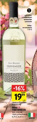 Wino Trevenezie San Zenone białe półwytrawne promocja w Intermarche