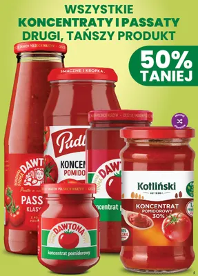 Koncentrat pomidorowy Pudliszki promocja w Dino