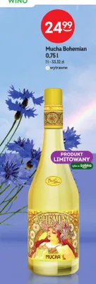 Wino białe Mucha Bohemian wytrawne promocja w Żabka