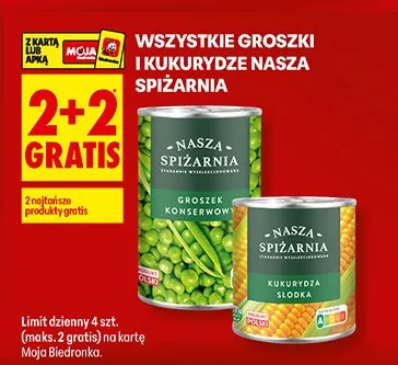 Kukurydza słodka Nasza Spiżarnia promocja w Biedronka
