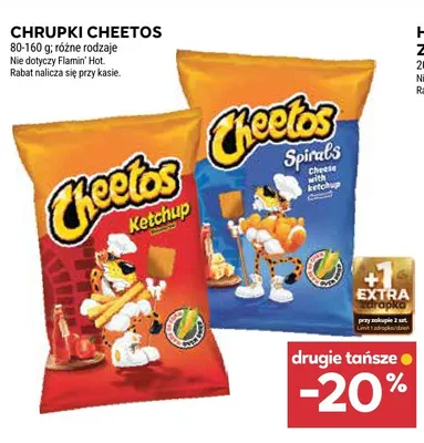 Chrupki Cheetos Spirals ser i ketchup promocja w Stokrotka