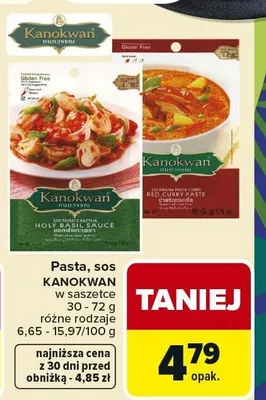 Pasta, sos curry czerwone, zielone, żółte promocja w Carrefour