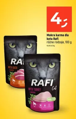 Mokra karma dla kota Rafi różne rodzaje promocja w Dealz