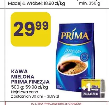 Kawa mielona Prima Finezja promocja w Stokrotka