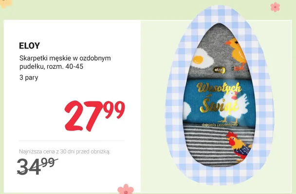 Skarpetki męskie w ozdobnym pudełku, rozm. 40-45 promocja w Rossmann