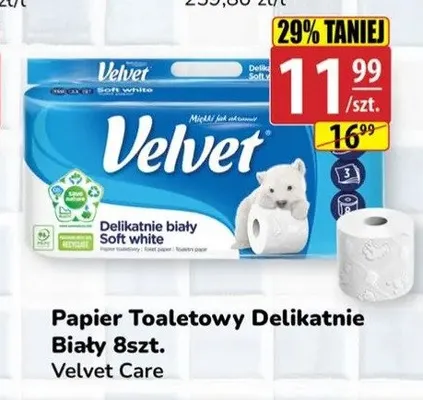 Papier Toaletowy Velvet Delikatnie Biały promocja w API Market