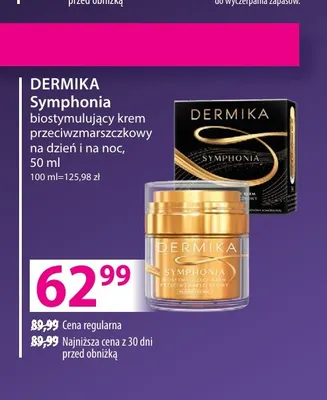 Biostymulujący krem przeciwzmarszczkowy na dzień i na noc Symphonia Dermika promocja w Hebe