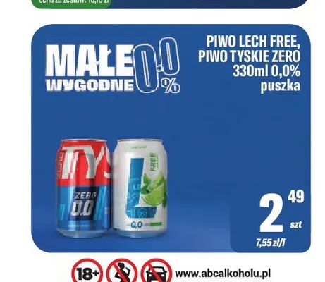 Piwo bezalkoholowe Tyskie Zero 0,0% promocja w Tomi Markt