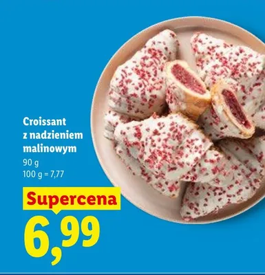 Croissant z nadzieniem malinowym promocja w Lidl