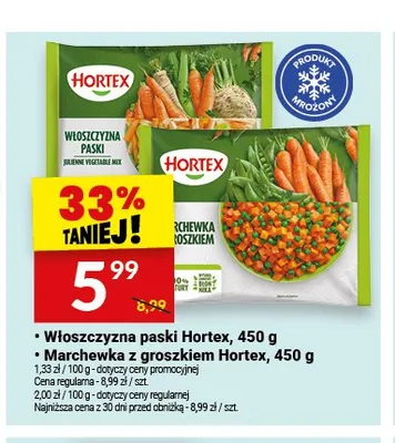 Marchewka z groszkiem Hortex promocja w Twój Market