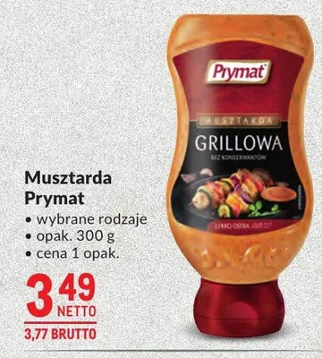 Musztarda Prymat wybrane rodzaje promocja w Makro