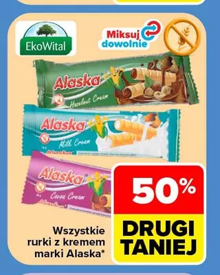 Rurki z kremem marki Alaska promocja w Carrefour