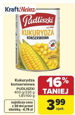 Kukurydza konserwowa promocja w Carrefour