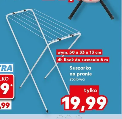 Suszarka na pranie stalowa 6 m promocja w Kaufland