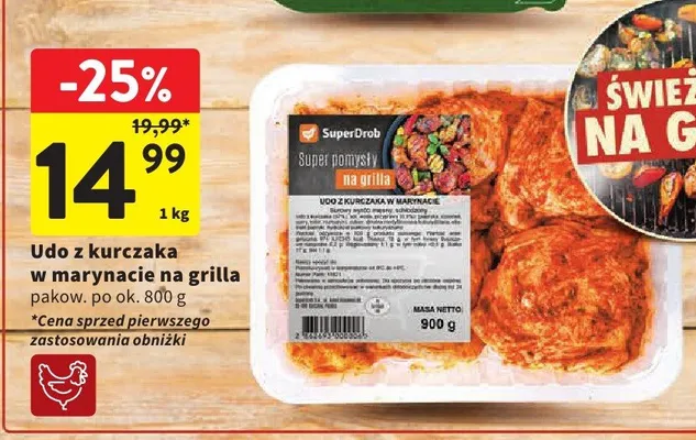 Udo z kurczaka w marynacie na grilla SuperDrob promocja w Intermarche